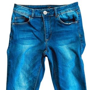Almost famous, women’s jeans, blue, mid rise, size 5